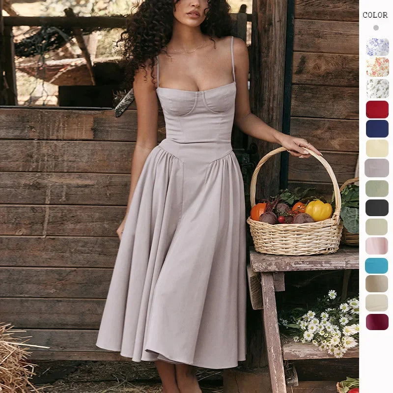 Women's French Style Long Dress