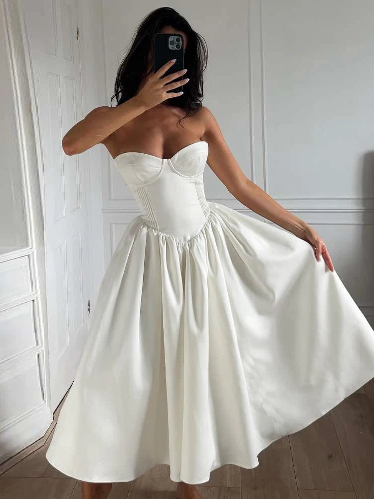Weird Puss Backless Elegant Dress Women