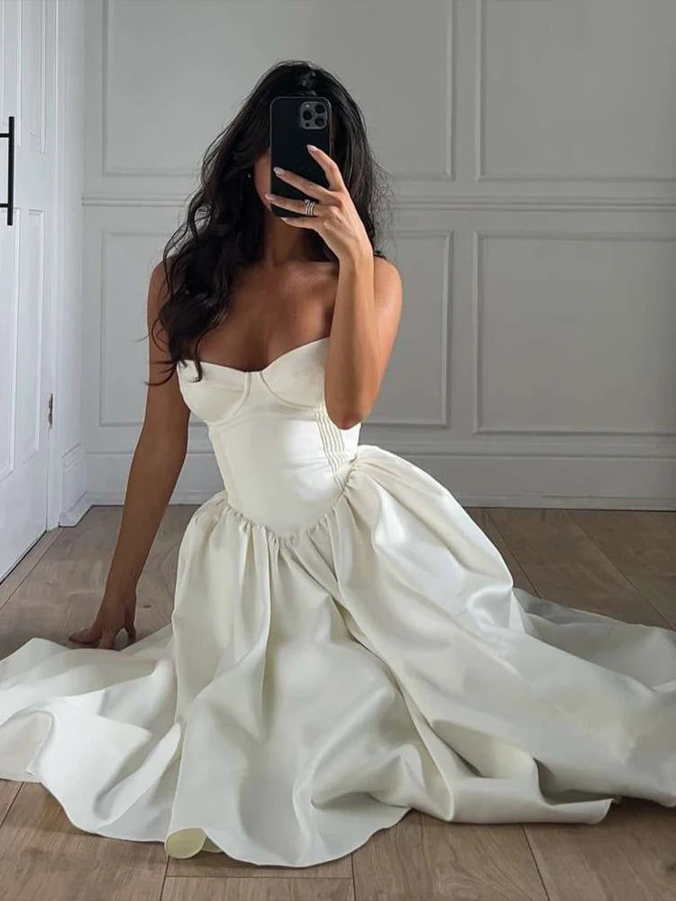 Weird Puss Backless Elegant Dress Women