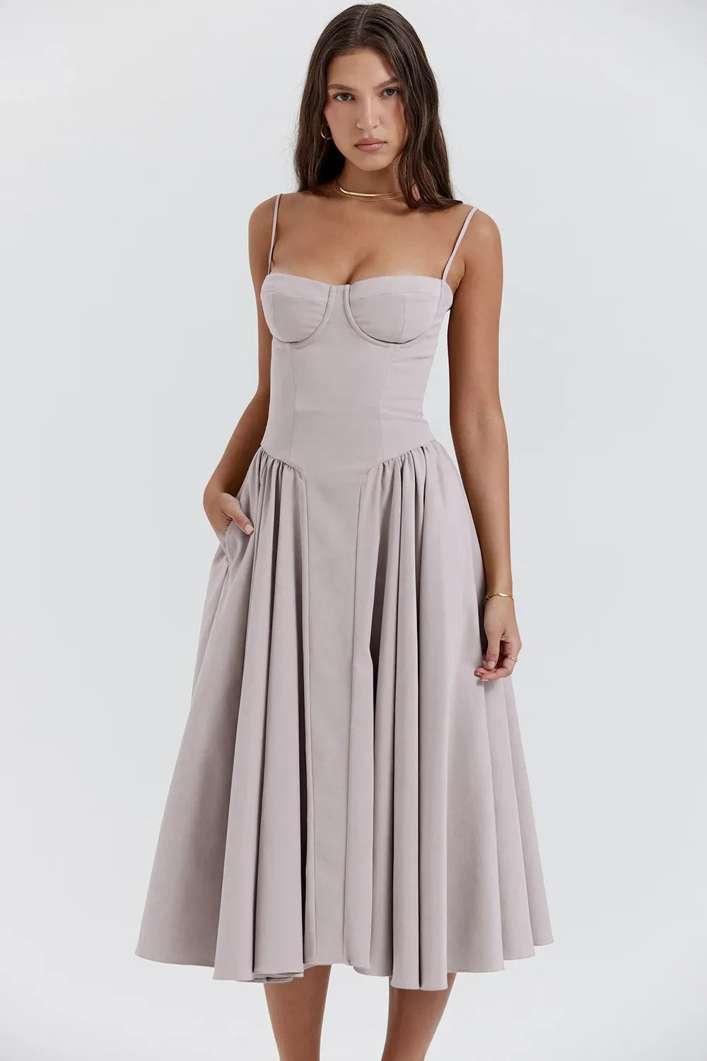 Women's French Style Long Dress